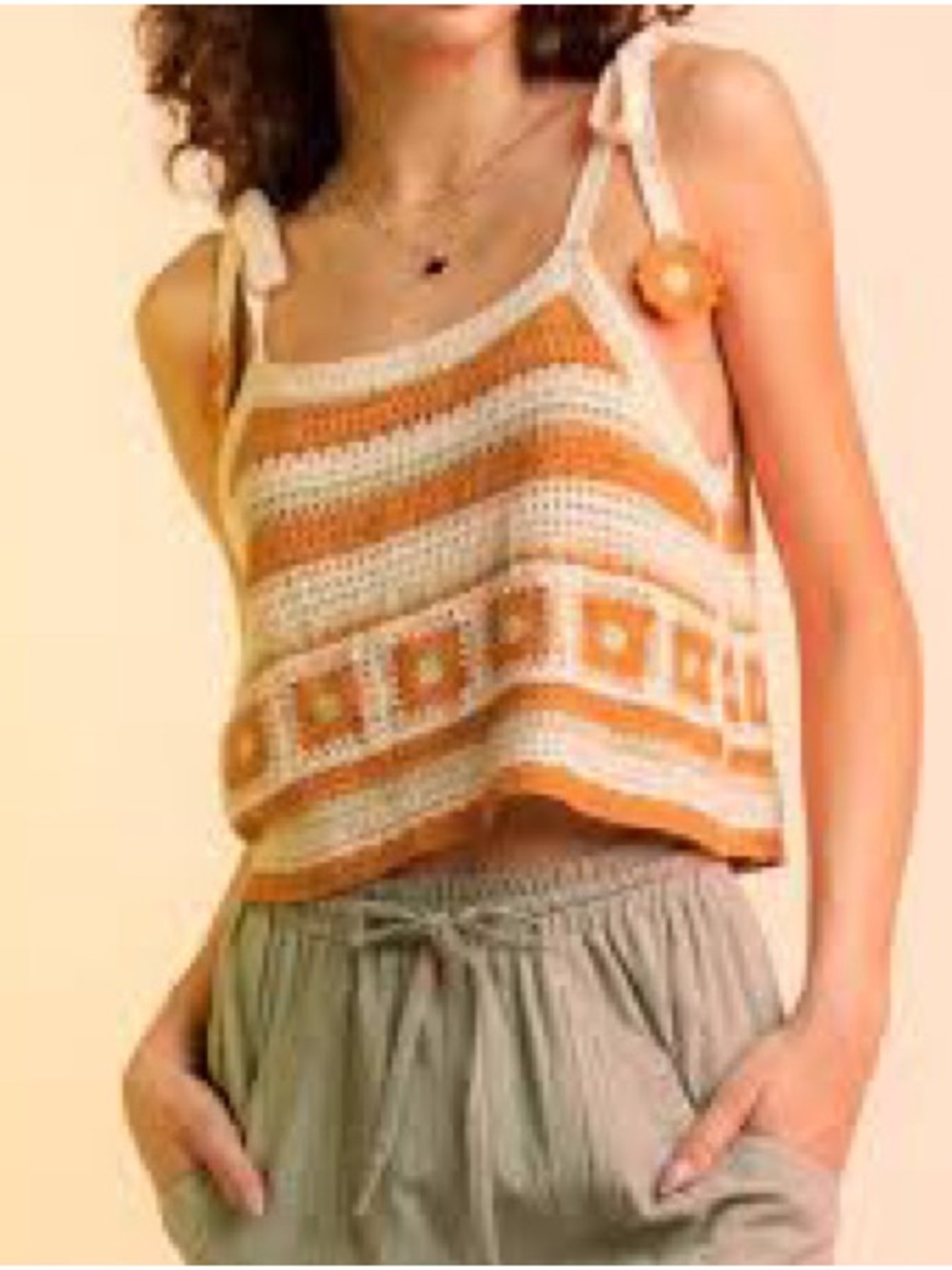 Crochet Tie-Shoulder Hippy Top